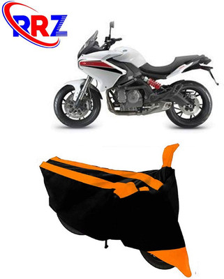 RRZ Waterproof Two Wheeler Cover for Benelli(TNT 600 GT, Black, Orange)
