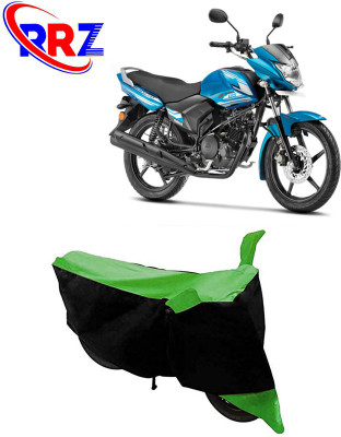 RRZ Waterproof Two Wheeler Cover for Yamaha(Saluto, Black, Green)