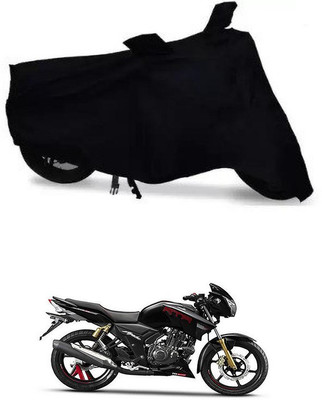 THE REAL ARV Waterproof Two Wheeler Cover for TVS(Apache RTR 180, Black)