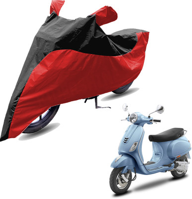 RiderShine Two Wheeler Cover for Vespa(ZX 125 BS6, Red, Black)