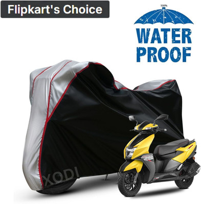 xodi Waterproof Two Wheeler Cover for TVS(NTORQ, Silver, Black, Multicolor)