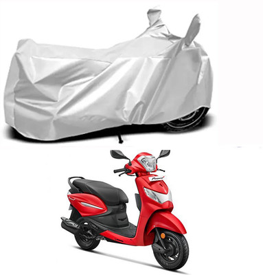 Aoriyon Two Wheeler Cover for Hero(Pleasure Plus, Silver)