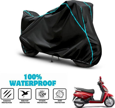 ANTHUB Waterproof Two Wheeler Cover for Mahindra(Gusto 125, Black)