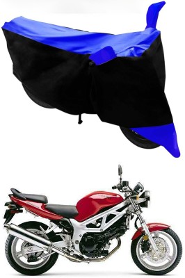 AUTOGARH Two Wheeler Cover for Suzuki(SV 650, Blue, Black)