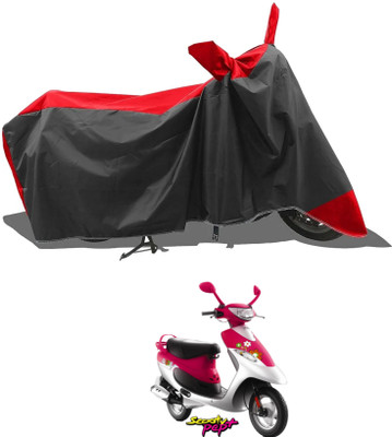 KEDIT Two Wheeler Cover for TVS(Red, Black)