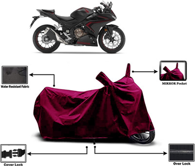 Amexride Two Wheeler Cover for Honda(CBR500R BS6, Maroon)