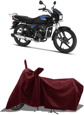 DeepShakshi AUTOMOTIVE Two Wheeler Cover for Hero(Splendor Plus, Maroon)