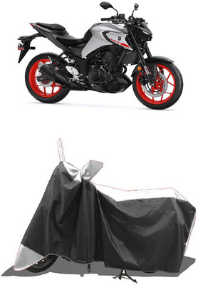 SUGASHRI Waterproof Two Wheeler Cover for Yamaha(MT 03 BS6, White, Black)