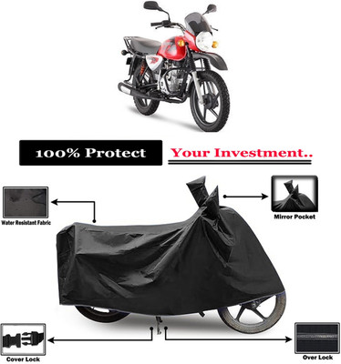 Amexride Two Wheeler Cover for Bajaj(Boxer BM 150, Black)