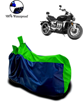 Autofly Waterproof Two Wheeler Cover for Triumph(Rocket III, Blue, Green)