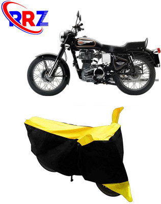 RRZ Waterproof Two Wheeler Cover for Royal Enfield(Bullet 350, Black, Yellow)