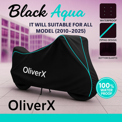 OliverX Waterproof Two Wheeler Cover for Bajaj(Pulsar N160, Black, Red)
