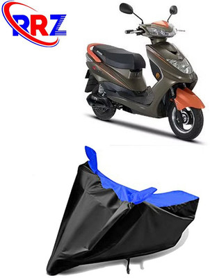 RRZ Waterproof Two Wheeler Cover for Okinawa(Ridge Plus, Black, Blue)