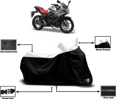Amexride Two Wheeler Cover for Suzuki(Gixxer Special Edition BS6, White)