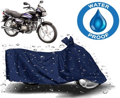 ROYAL AUTO MART Waterproof Two Wheeler Cover for Hero(Splendor Plus, Blue)