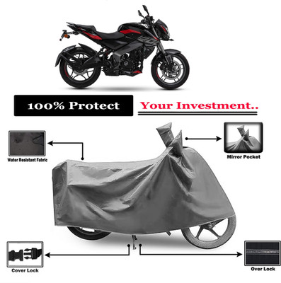 Amexride Two Wheeler Cover for Bajaj(Pulsar 200 NS DTS-i, Grey)