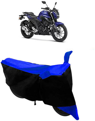 HEMSKAR Two Wheeler Cover for Yamaha(FZ 25, Black, Blue)