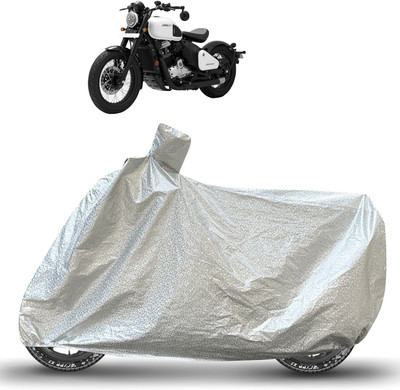 Caronix Waterproof Two Wheeler Cover for JAWA(Bobber 350, Silver)