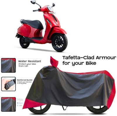 HWSXQAE Two Wheeler Cover for Universal For Bike(Urbanite Chetak BS6, Multicolor)