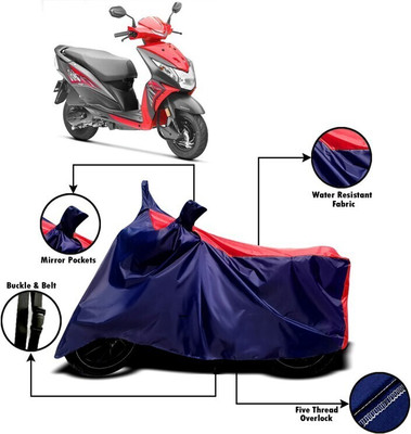 DeepShakshi AUTOMOTIVE Two Wheeler Cover for Honda(Dio, Red, Blue)