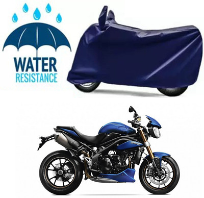 Mdstar Waterproof Two Wheeler Cover for Triumph(Speed Triple, Blue)