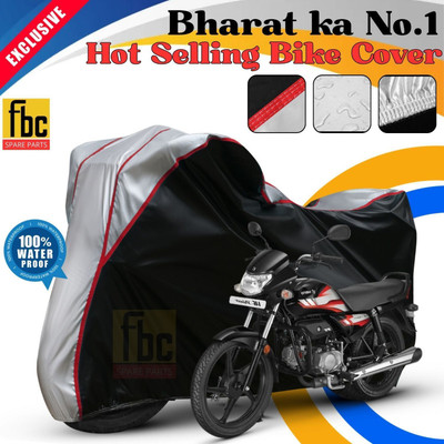 FBC Waterproof Two Wheeler Cover for Hero(HF Deluxe, Silver, Multicolor)