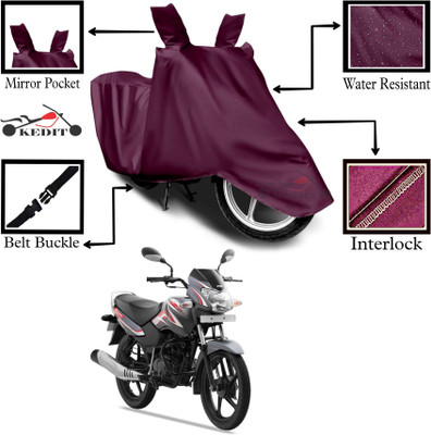 KEDIT Two Wheeler Cover for TVS(Sport ES BS6, Maroon)