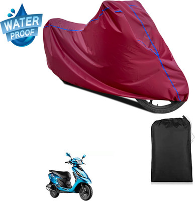 PAGORA Waterproof Two Wheeler Cover for TVS(Scooty Zest, Maroon)