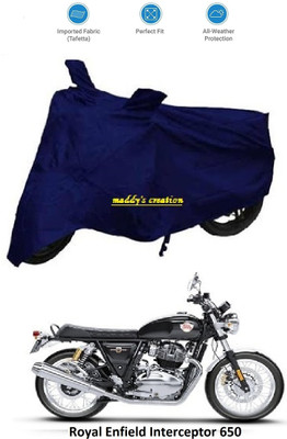 AutoRash Waterproof Two Wheeler Cover for Royal Enfield(Interceptor 650, Blue)
