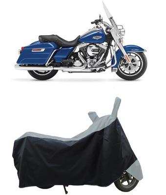 Coxtor Waterproof Two Wheeler Cover for Harley Davidson(Road King, Grey)
