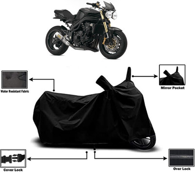 Amexride Two Wheeler Cover for Triumph(Speed Triple ABS, Black)