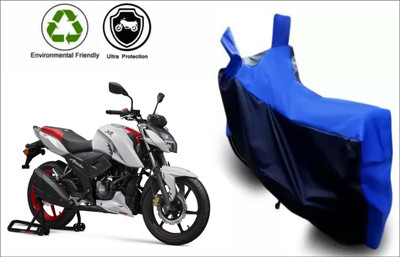 MMSSTAR Waterproof Two Wheeler Cover for TVS(Apache RTR 160 4V, Black, Blue)