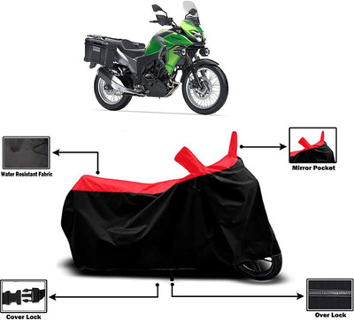 Amexride Two Wheeler Cover for Kawasaki(Versys-X 300, Red)