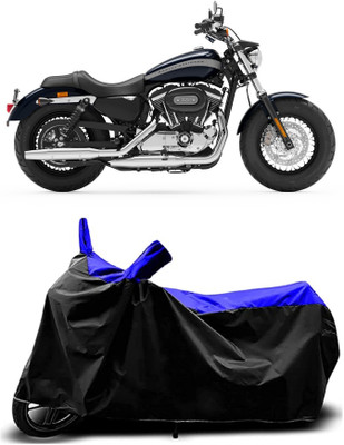 VESMEI Two Wheeler Cover for Harley Davidson(1200 Custom, Blue)