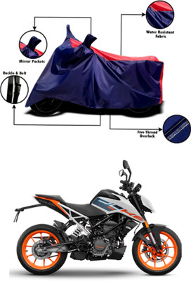 MMSSTAR Waterproof Two Wheeler Cover for KTM(125 Duke BS6, Red, Black)
