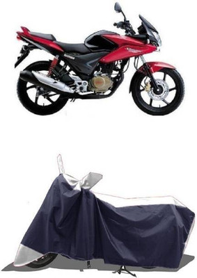 RAAMKM Two Wheeler Cover for Hero, Honda, Bajaj, TVS, Yamaha(FZ 25 BS6, White, Black)