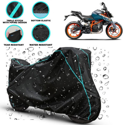 kerwa Waterproof Two Wheeler Cover for KTM(390 Duke, Black)