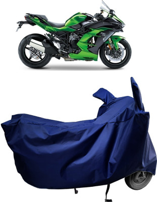 Amexride Two Wheeler Cover for Kawasaki(Ninja H2 SX, Blue)