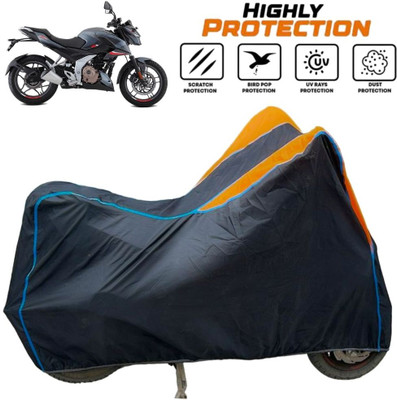 ZAQE Two Wheeler Cover for Bajaj(Pulsar N160, Black, Orange, Blue)