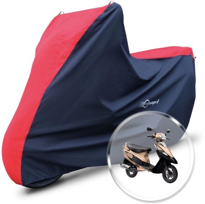 Neodrift Two Wheeler Cover for TVS(Scooty Pep Plus, Red, Black)