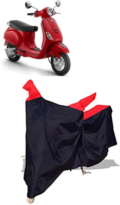 Amexride Two Wheeler Cover for Piaggio(Vespa LX 125, Black)