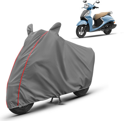 AUTOMOZEXO Waterproof Two Wheeler Cover for Yamaha(Fascino 125, Grey)