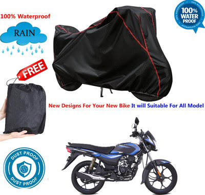 AUTOCAD Waterproof Two Wheeler Cover for Bajaj(Platina 110 H-Gear BS6, Black)