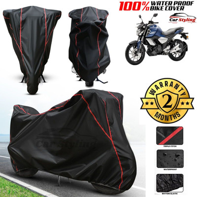 Car Styling Waterproof Two Wheeler Cover for Yamaha(FZ, Black, Red)