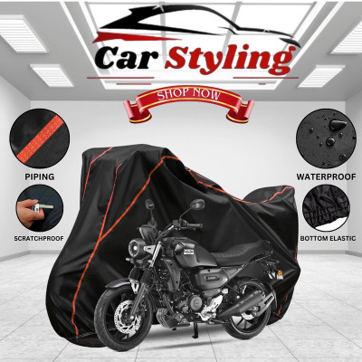 Car Styling Waterproof Two Wheeler Cover for Yamaha(FZ-X, Black, Red)