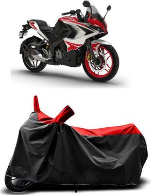 Fastak Two Wheeler Cover for Bajaj(Pulsar 200NS FI BS6, Red)