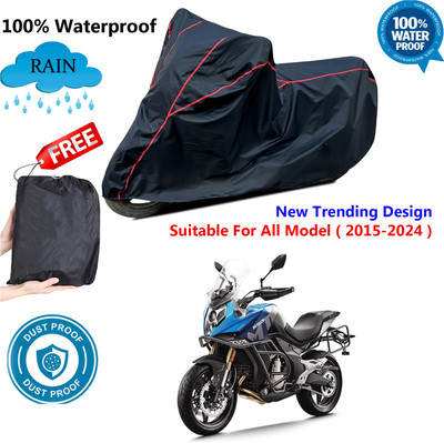 AUTOCAD Waterproof Two Wheeler Cover for CFMoto(650MT, Black, Red)