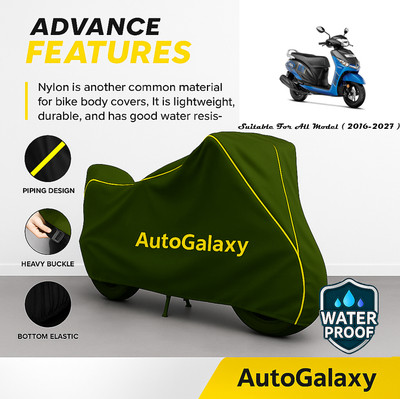 AutoGalaxy Waterproof Two Wheeler Cover for Yamaha(Alpha, Green)