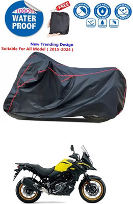 DeepShakshi AUTOMOTIVE Two Wheeler Cover for Suzuki(V-Strom 650 XT, Black)