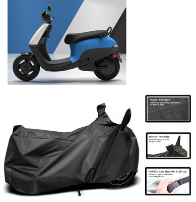 WMIZEXA Two Wheeler Cover for Ola(Electric Scooter, Black)